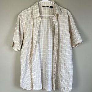 AXIST Men’s Short Sleeve 100% Cotton Button Down Shirt  Size XL